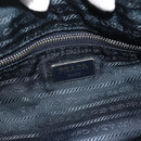PRADA Hand Bag Canvas Leather 2way Multicolor Silver Auth ka4243-22