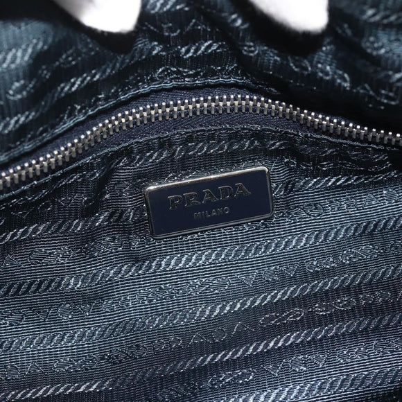 PRADA Hand Bag Canvas Leather 2way Multicolor Silver Auth ka4243
