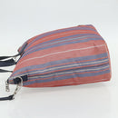 PRADA Hand Bag Canvas Leather 2way Multicolor Silver Auth ka4243-3