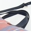 PRADA Hand Bag Canvas Leather 2way Multicolor Silver Auth ka4243-14