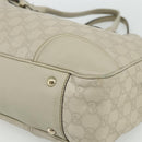 GUCCI GG Canvas Guccissima Tote Bag Leather White Gold 163805 Auth ka4247-14