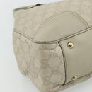 GUCCI GG Canvas Guccissima Tote Bag Leather White Gold 163805 Auth ka4247-9