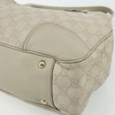 GUCCI GG Canvas Guccissima Tote Bag Leather White Gold 163805 Auth ka4247-15