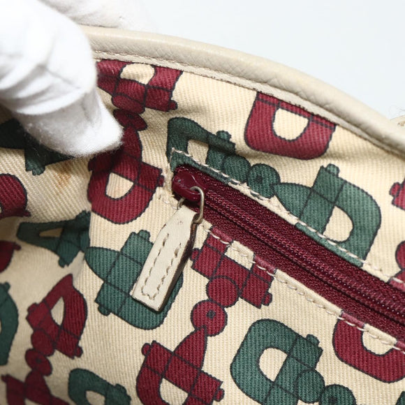 GUCCI GG Canvas Guccissima Tote Bag Leather White Gold 163805 Auth ka4247