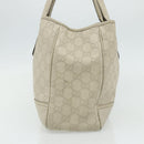 GUCCI GG Canvas Guccissima Tote Bag Leather White Gold 163805 Auth ka4247-4