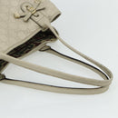 GUCCI GG Canvas Guccissima Tote Bag Leather White Gold 163805 Auth ka4247-7