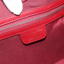 Christian Dior Canage Tote Bag Coated Canvas Red Silver Auth ka4249-17