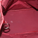 Christian Dior Canage Tote Bag Coated Canvas Red Silver Auth ka4249-11