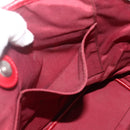 Christian Dior Canage Tote Bag Coated Canvas Red Silver Auth ka4249-20
