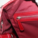 Christian Dior Canage Tote Bag Coated Canvas Red Silver Auth ka4249-21