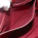 Christian Dior Canage Tote Bag Coated Canvas Red Silver Auth ka4249-22
