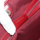 Christian Dior Canage Tote Bag Coated Canvas Red Silver Auth ka4249-12