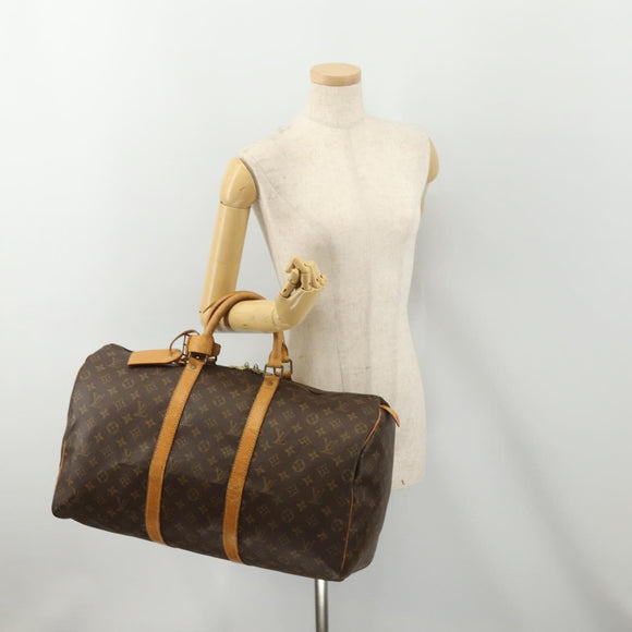 LOUIS VUITTON Monogram Keepall 50 Boston Bag M41426 LV Auth ka4255