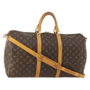 LOUIS VUITTON Monogram Keepall Bandouliere 50 Boston Bag M41416 LV Auth ka4258-1