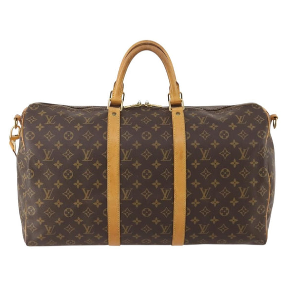 LOUIS VUITTON Monogram Keepall Bandouliere 50 Boston Bag M41416 LV Auth ka4258