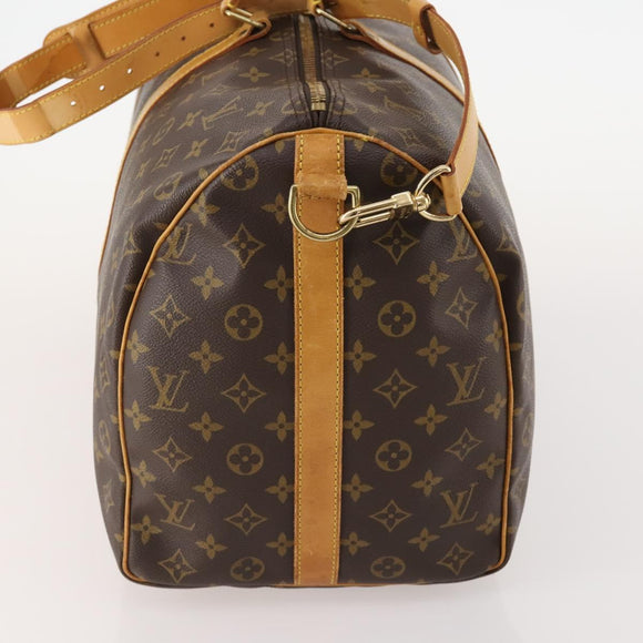 LOUIS VUITTON Monogram Keepall Bandouliere 50 Boston Bag M41416 LV Auth ka4258