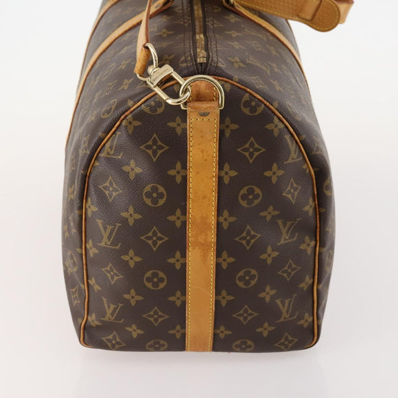 LOUIS VUITTON Monogram Keepall Bandouliere 50 Boston Bag M41416 LV Auth ka4258