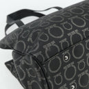 Salvatore Ferragamo Gancini Tote Bag Leather Black Silver Auth ka4260-14