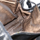 Salvatore Ferragamo Gancini Tote Bag Leather Black Silver Auth ka4260-18