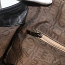 Salvatore Ferragamo Gancini Tote Bag Leather Black Silver Auth ka4260-20