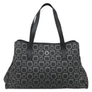 Salvatore Ferragamo Gancini Tote Bag Leather Black Silver Auth ka4260-13