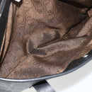 Salvatore Ferragamo Gancini Tote Bag Leather Black Silver Auth ka4260-22