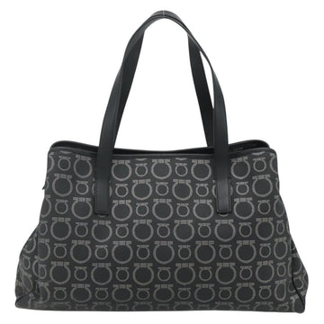 Salvatore Ferragamo Gancini Tote Bag Leather Black Silver Auth ka4260 - 0