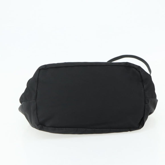 PRADA Hand Bag Nylon 2way Black Gold Auth ka4261