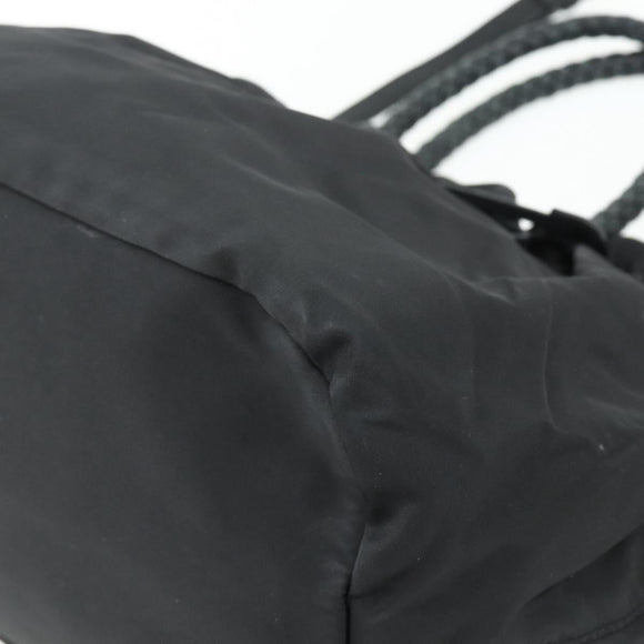 PRADA Hand Bag Nylon 2way Black Gold Auth ka4261