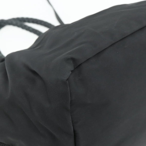 PRADA Hand Bag Nylon 2way Black Gold Auth ka4261
