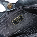 PRADA Hand Bag Nylon 2way Black Gold Auth ka4261-18