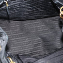 PRADA Hand Bag Nylon 2way Black Gold Auth ka4261-11