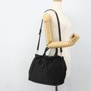 PRADA Hand Bag Nylon 2way Black Gold Auth ka4261-23