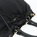 PRADA Hand Bag Nylon 2way Black Gold Auth ka4261-6