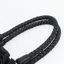 PRADA Hand Bag Nylon 2way Black Gold Auth ka4261-8