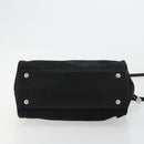 Salvatore Ferragamo Gancini Bag Canvas Leather 2way Black Silver Auth ka4262A-11