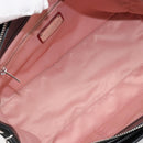 Salvatore Ferragamo Gancini Bag Canvas Leather 2way Black Silver Auth ka4262A-19