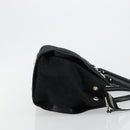 Salvatore Ferragamo Gancini Bag Canvas Leather 2way Black Silver Auth ka4262A-4