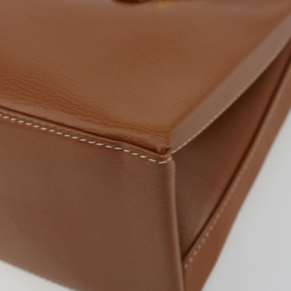 LOEWE Velazquez Shoulder Bag Leather Brown Gold Auth ka4263