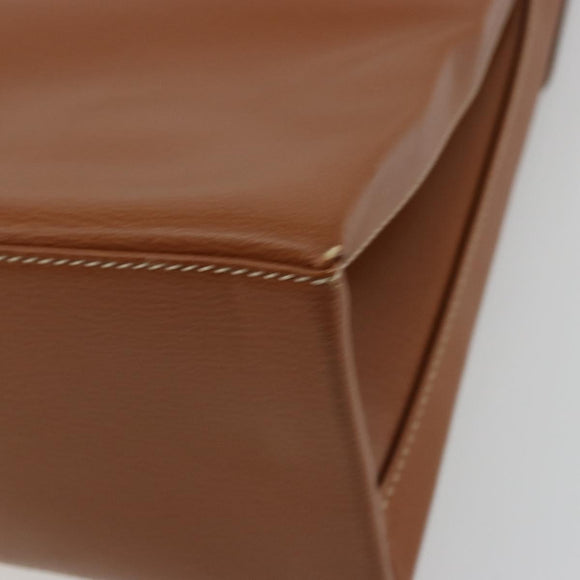 LOEWE Velazquez Shoulder Bag Leather Brown Gold Auth ka4263