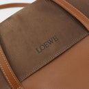 LOEWE Velazquez Shoulder Bag Leather Brown Gold Auth ka4263-17