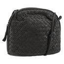BOTTEGA VENETA INTRECCIATO Shoulder Bag Leather Black Auth ka4265A-1
