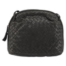 BOTTEGA VENETA INTRECCIATO Shoulder Bag Leather Black Auth ka4265A-2