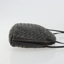BOTTEGA VENETA INTRECCIATO Shoulder Bag Leather Black Auth ka4265A-4