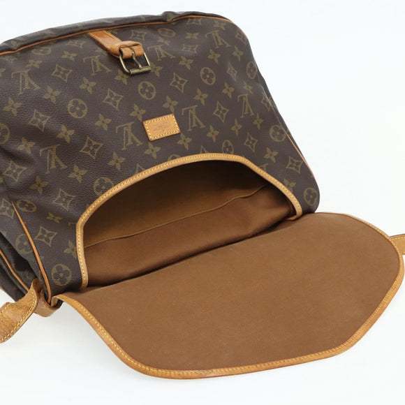 LOUIS VUITTON Monogram Saumur 35 Shoulder Bag M42254 LV Auth ka4266
