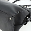 Salvatore Ferragamo Gancini Shoulder Bag Leather Black Silver Auth ka4272A-12