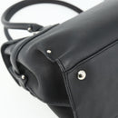 Salvatore Ferragamo Gancini Shoulder Bag Leather Black Silver Auth ka4272A-13