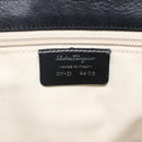 Salvatore Ferragamo Gancini Shoulder Bag Leather Black Silver Auth ka4272A-15