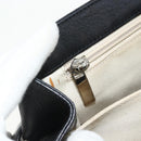 Salvatore Ferragamo Gancini Shoulder Bag Leather Black Silver Auth ka4272A-19