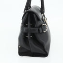 Salvatore Ferragamo Gancini Shoulder Bag Leather Black Silver Auth ka4272A-4